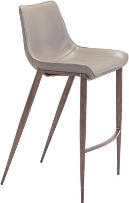 Magnus Bar Chair (Set of 2 - Gray & Walnut)