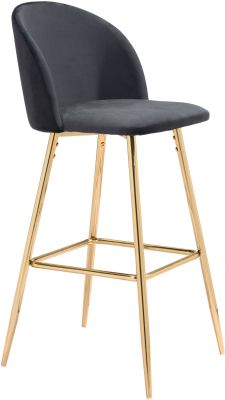 Cozy Bar Chair (Black & Gold)