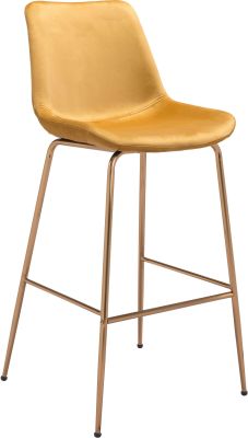 Tony Bar Chair (Yellow & Gold)