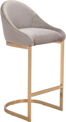 Scott Bar Chair (Gray & Gold)