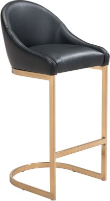 Scott Bar Chair (Black & Gold)