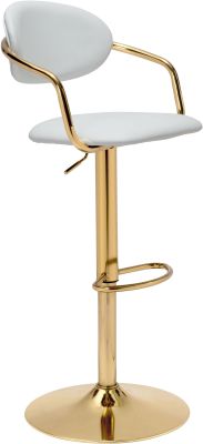 Gusto Bar Chair (White & Gold)