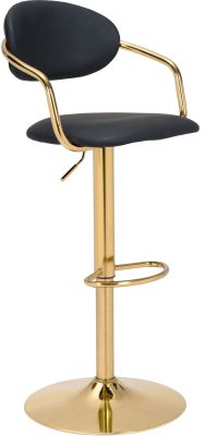 Gusto Bar Chair (Black & Gold)