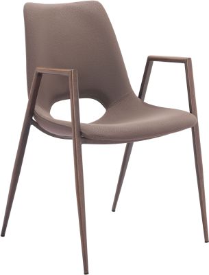 Desi Dining Chair (Set of 2 - Brown & Walnut)