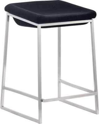 Lids 24.4 In Counter Chair (Set of 2 - Dark Grey)