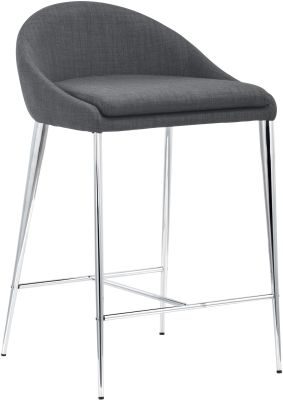 Reykjavik 24.4 In Counter Chair (Set of 2 - Graphite)