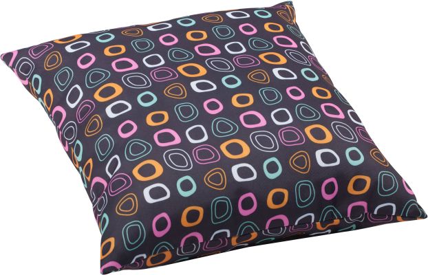 Kitten Large Outdoor Pillow (Chocolate base and multicolor)
