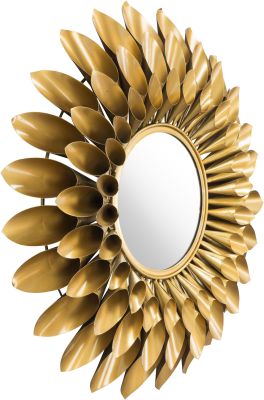 Sunflower Round Mirror (Gold)