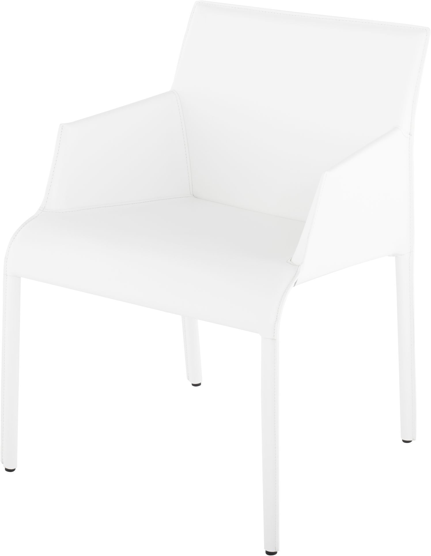 Nuevo Delphine Dining Chair (Armrests White Leather) DISCHGND220