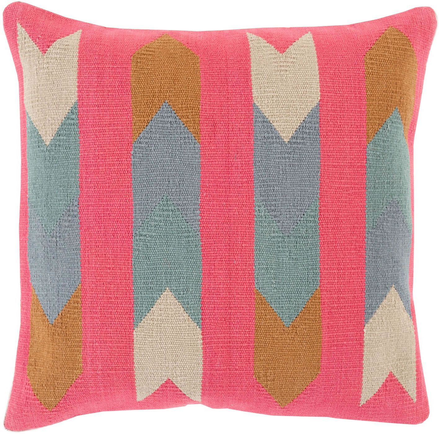 Cotton Kilim Pillow Pink