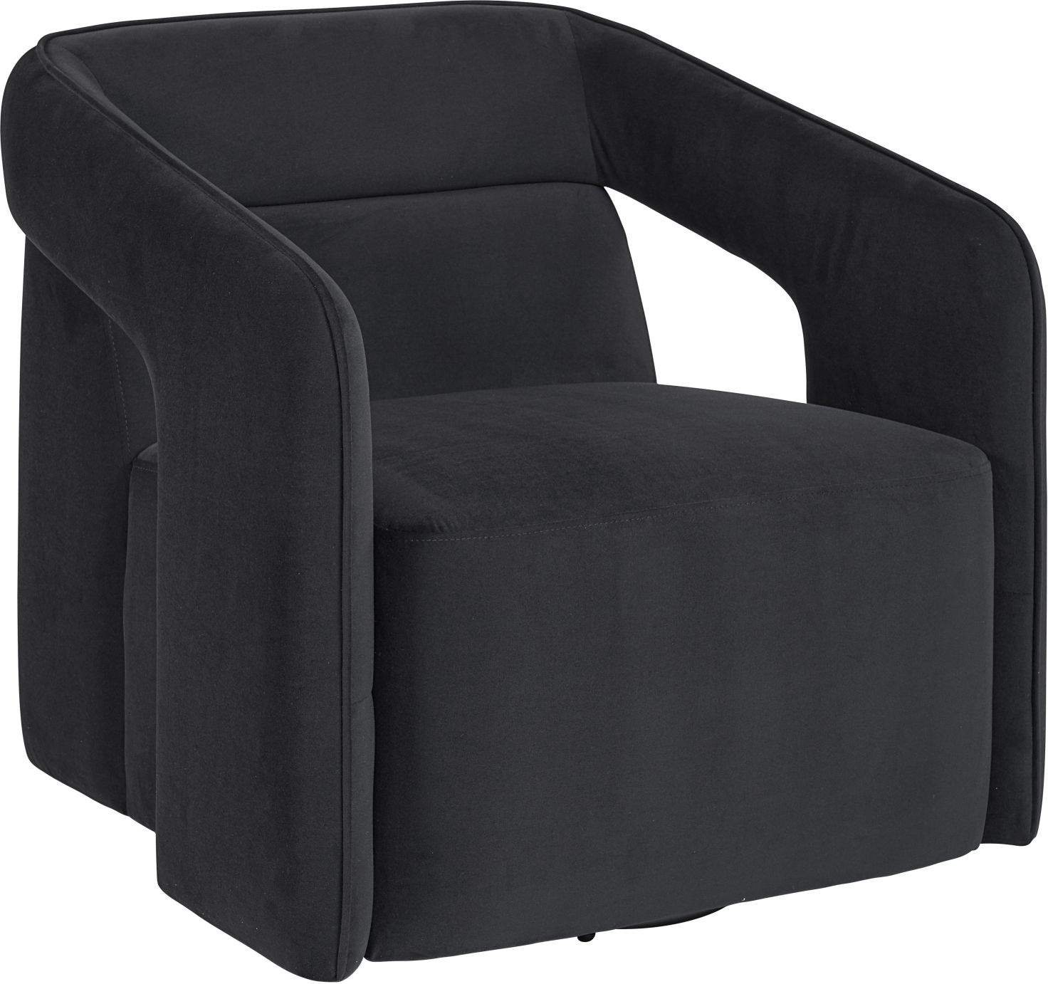 Sunpan Kendrick Swivel Lounge Chair (Abbington Black) 105921 Modern